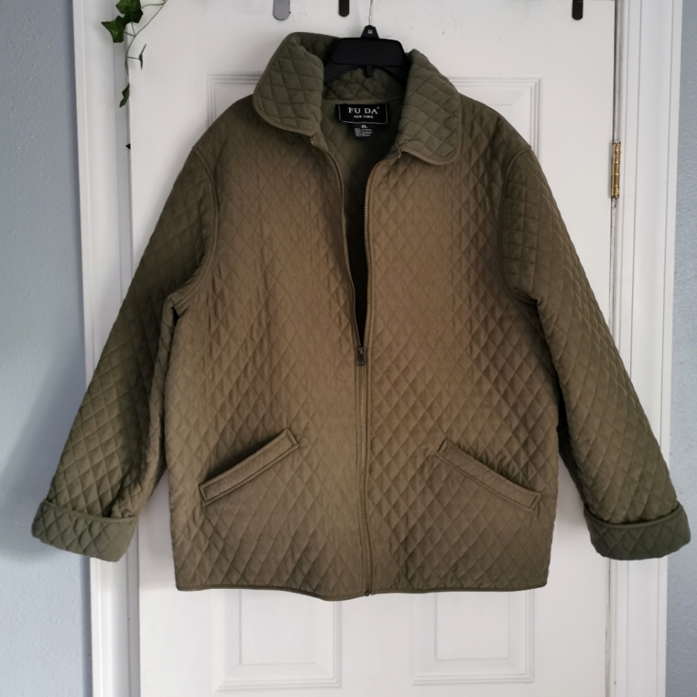FU DA New York quilted jacket size L